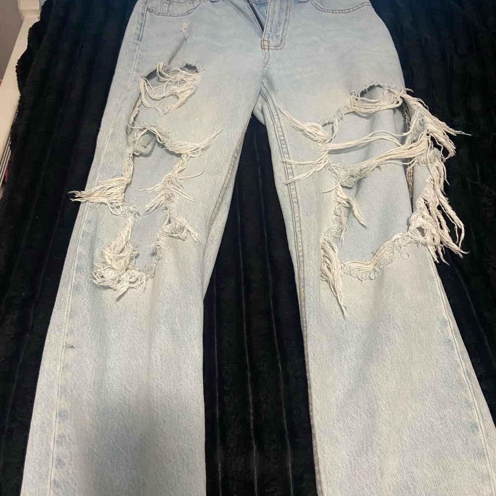 Distressed Light Blue Women's Jeans